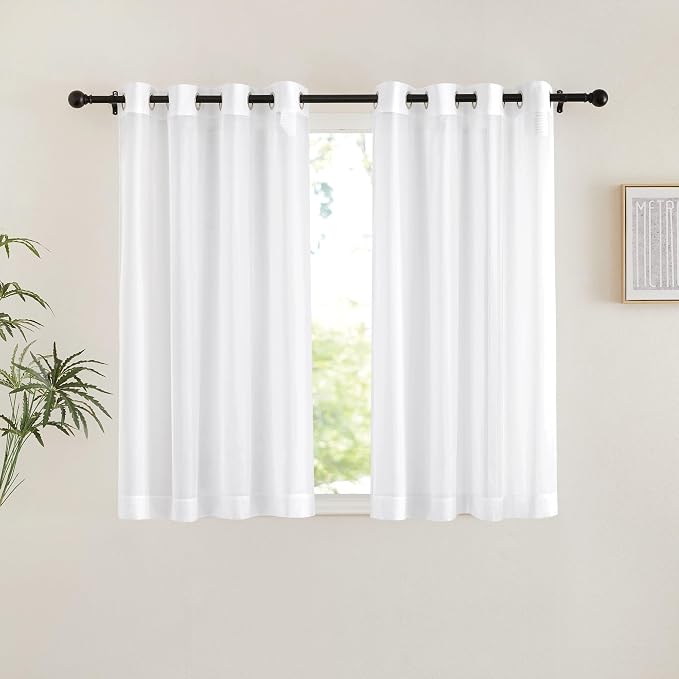 NICETOWN Bedroom Sheer Curtains 54 inch Length by NICETOWN