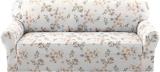 H.VERSAILTEX Floral Pattern Couch Covers High Stretch Sofa Covers Printed Couch by HVERSAILTEX
