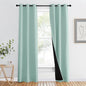 NICETOWN Aqua Blue 100% Blackout Curtain Set, Thermal Insulated & Energy by NICETOWN