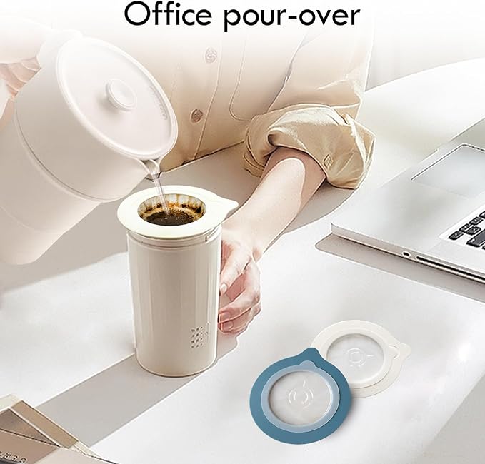 Portable Pour Over Coffee Dripper Reusable Coffee Filter Pour Over Coffee Maker for Camping Coffee, Travel Coffee Maker Single Serve Drip Coffee Filters (10, white)