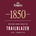 Folgers 1850 Trailblazer Medium-Dark Roast Ground Coffee, 12 Ounce (Pack of 6)