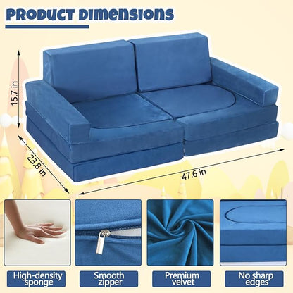 10 Pcs Modular Kids Play Sofa – Versatile Convertible Foam Cushion That Doubles - Image 3