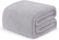 Exclusivo Mezcla Soft Waffle Fleece Bed Blanket Queen Size, Light Gray | by ExclusivoMezcla