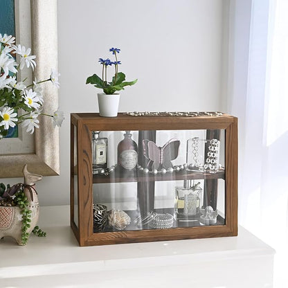 MOOCA Wood and Glass Display Case, Double Door - Image 8