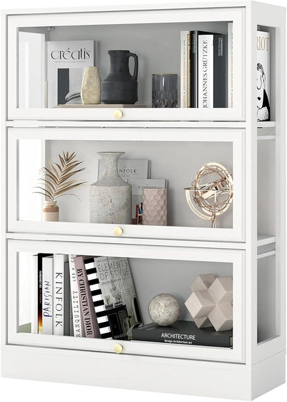 Display Cabinet with Acrylic Glass Doors, 3-Tiers Curio Cabinet with LED - Image 9