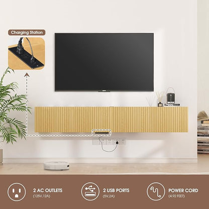 EazeHome 82" Floating TV Stand - Image 4