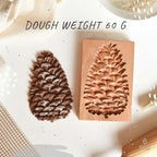 MOTEERLLU Wooden Cookie Molds Baking, Wood Cookie Stamp Cutter Carved Biscuit Embossing Gingerbread Mold