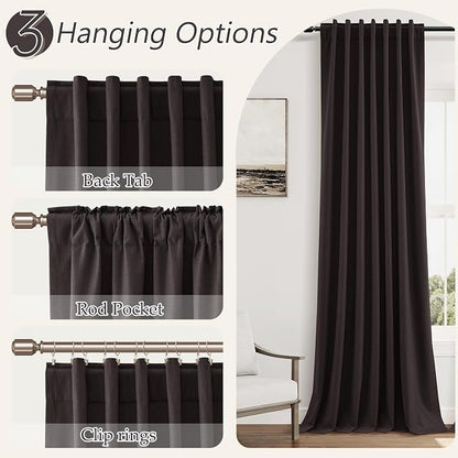 100% Blackout Curtains 84 Inch Length 2 Panels Set - Image 6