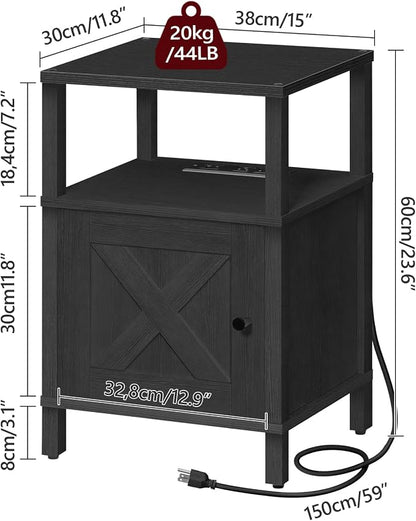 MAHANCRIS Farmhouse Nightstand - Image 3