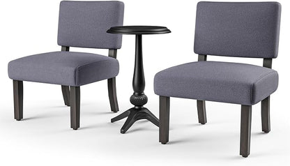 Furniture of America Jetson Wood 3-Piece Accent Table and Chair Set in Gray by FurnitureofAmerica