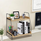 Yusepure Coffee Bar Accessories and Organizer Countertop, Coffee Station Organizer Kitchen Counter Shelf Organizer,Coffee Condiment Storage,Cup Lid Holder Countertop Shelf for Bathroom (Brown)