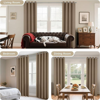 Joydeco Blackout Curtains 108 Inches Long 1 Panel, Thermal Insulated Long - Image 6
