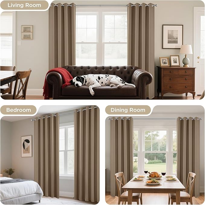 Joydeco Blackout Curtains 90 Inches Long 1 Panel, Thermal Insulated Long - Image 6