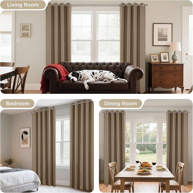 Joydeco Blackout Curtains 108 Inch Length 2 Panels Set, Thermal Insulated Long - Image 6