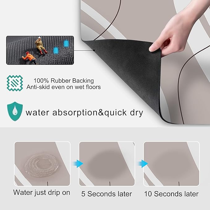 Golener Thick Mat for Coffee Maker,Water Collection Coffee Mat，No-Slip Mats for Small Appliances - Coffee Makers, Blenders, Stand Mixers,Juice Machine,etc, 23"x15"