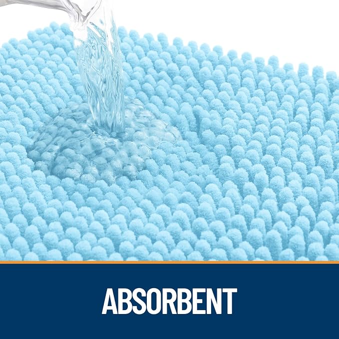 OLANLY Dog Door Mat for Muddy Paws 48x30, Paw Print Design Chenille Mud Mat | - Image 3
