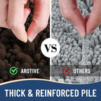 Arotive Luxury Chenille Bathroom Rug Mat, Extra Soft Thick Absorbent Shaggy Bath Rugs, Non-Slip Machine Wash Dry, Plush Bath Mats for Bathroom, Shower and Tub, 44x24, Brown