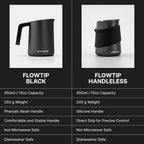 Subminimal FlowTip Handless Jug | Stovetop Milk Frothing, Foaming Pitcher for Premium Barista-Style Coffee | Cappuccino & Latte Art Pouring Jug with Ergonomic Heat Resistant Handle | 450ml, White