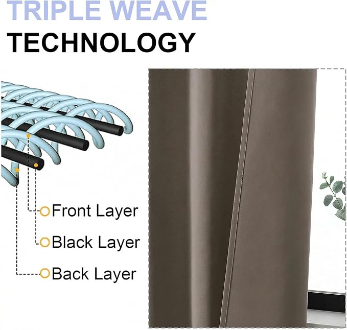 Simplebrand Ava Latte Blackout Curtains - Image 5