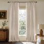 100% Blackout Curtains for Bedroom Oatmeal Linen Look Curtains 84 Inch Long | by INOVADAY