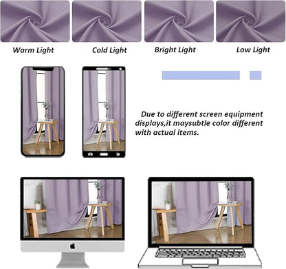 Simplebrand Ava Lilac Blackout Curtains - Image 9