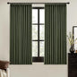 MIULEE Olive Green Pinch Pleated 100% Blackout Linen Curtains 40x63 Inches | by MIULEE