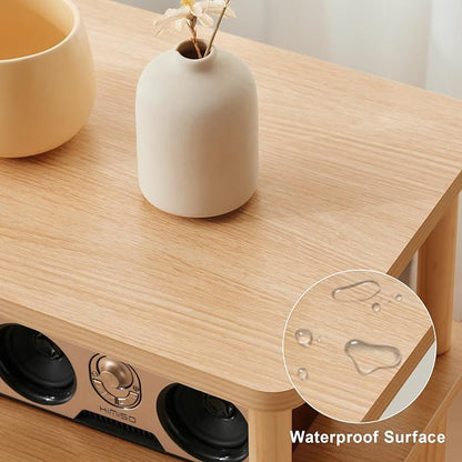 Apicizon 3 Tier End Table, Record Player Stand - Image 4