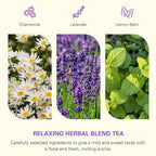 WT WEETEE Chamomile Lavender Tea Bags 100 Count, Nighty & Relax, 100% Pure Chamomile, Lavender Flowers & Lemon Balm Blend, Natural Caffeine-free Herbal Tea Ideal for Bedtime