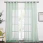 NICETOWN Sage Green Sheer 120 inch Long Curtains Voile Textured, Grommet Soft by NICETOWN