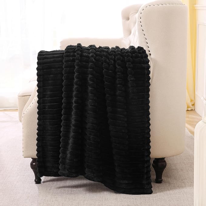 Black Fleece Throw Blanket 60”×80” - Image 5