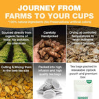 HANDPICK, Organic Turmeric Ginger Tea, 100 Eco-Conscious Tea Bags | Caffeine Free, Gluten Free, Non-GMO | 100% Pure Herbal Blend - Savory & Spicy