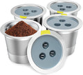 Reusable K Cups Compatible with Ninja Coffee Maker,Stainless Steel 4 Pack Reusable Coffee Pods,Permanent K Cups Coffee Filters Fit for Ninja CFP201 CFP 300 CFP301 CFP305 CFP307 CFP400 (4Pack)