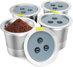 Reusable K Cups Compatible with Ninja Coffee Maker,Stainless Steel 4 Pack Reusable Coffee Pods,Permanent K Cups Coffee Filters Fit for Ninja CFP201 CFP 300 CFP301 CFP305 CFP307 CFP400 (4Pack)