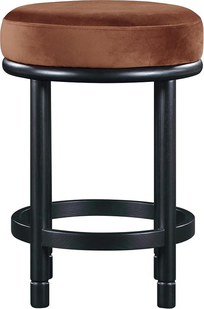 Meridian Furniture 977Cognac-C Monette Collection Art Deco Counter Stool - Image 4