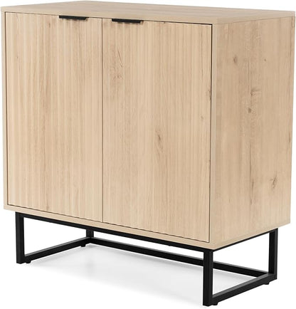 EYYTHUNG Fluted Cabinet with Storage, Sideboard Buffet Cabinet with Adjustable by EYYTHUNG
