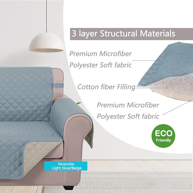 U-NICE HOME Reversible Sofa Cover Couch Cover - Image 4