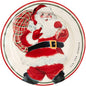Mud Pie Santa Salad Christmas Plate, Gift, 8" dia