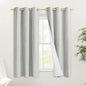 NICETOWN Grey 100% Blackout Curtain Panels, Thermal Insulated White Thermal by NICETOWN