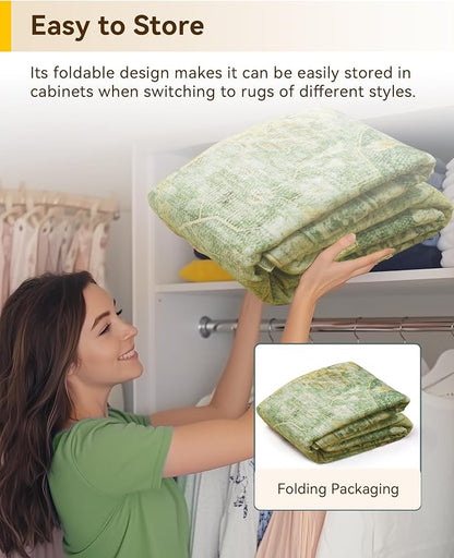 RELEANY Washable Area Rug, Square 6'x6', Water Repellent, Pet Friendly - Image 4