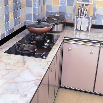 Amhao Amber Pink Granite Look Marble Effect Counter Top Film Vinyl Self - Image 3