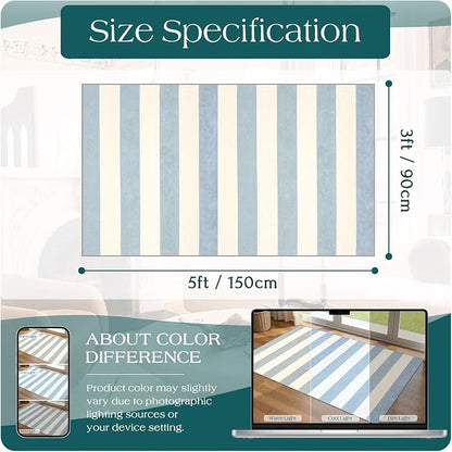 3x5 Entry Rug - Small Washable Indoor Outdoor Mats - Image 7