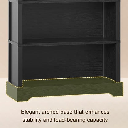 TVU 5-Tier Wooden Bookshelf, 31.5" W Standing Book Shelf - Image 7