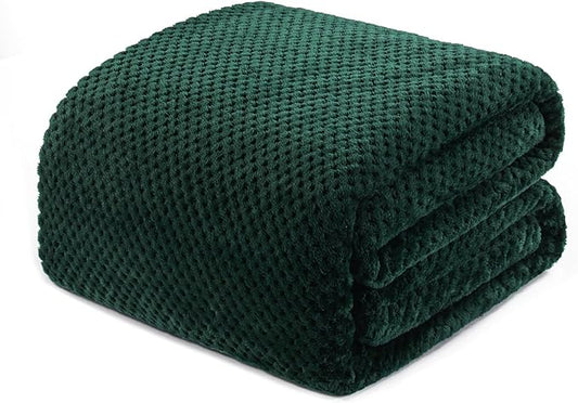 Exclusivo Mezcla Soft Waffle Fleece Bed Blanket Twin XL Size, Cozy Fluffy Design by ExclusivoMezcla