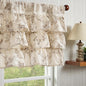 jinchan Ruffled Valance Curtain Linen Floral Kitchen Valance 18 Inch Shabby by JINCHAN