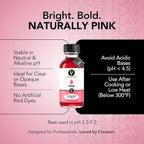 Dolce Flav Natural Pink Food Coloring – 2 oz Plant-Based Color from Beetroot with Graduated Dropper | Water-Soluble Liquid Dye for Baking, Frostings & Drinks | Kosher | Made in USA