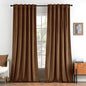 MIULEE Velvet Curtains 52x90 inches 2 Panels Brown Blackout Curtains | Luxury by MIULEE