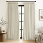 MIULEE Cream Pinch Pleated 100% Blackout Linen Curtains 40x90 Inches | Room by MIULEE