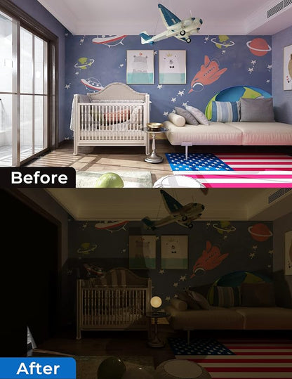 Blackout Curtains for Bedroom Portable 126”x70”Black Out Window Cover - Image 6