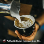 Caffe Vergnano 1882 Gran Aroma Whole Bean Arabica Medium Espresso Roast Coffee, 2.2lbs Bag - Italian Coffee Beans with Rich notes of Cocoa, Spices & Dried Fruit, Intensity 8/10-1000g Bag (2 Pk)