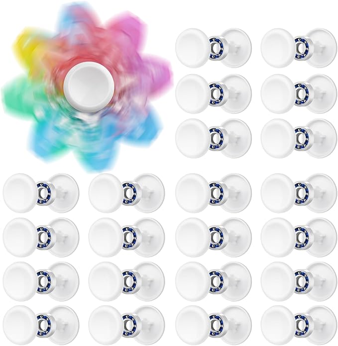 NiArt Fidget Spinner Toy DIY Bearing with Caps Set 22-Pack, MR137 0.5" Single-Sealed Chrome Steel Bearing Balls Replacement High Speed 13mmx7mmx4mm Epoxy Resin Casting Craft Skateboard Stress Reliever